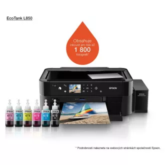 EPSON tlačiareň ink L850, CIS, A4, 38ppm, 6ink, USB, TANK SYSTEM, CD / DVD print, MULTIFUNKCIA EPSON tlačiareň ink L850, CIS, A4, 38ppm, 6ink, USB, TANK SYSTEM, CD / DVD print, MULTIFUNKCIA