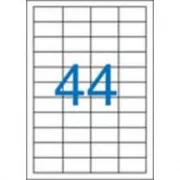 Etikety 48,5x25,4mm 4radové 44 etikiet na archu 100listov Victoria