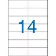 Etikety 105x42, 4mm 2radové 14 etikiet na archu 100listov Victoria