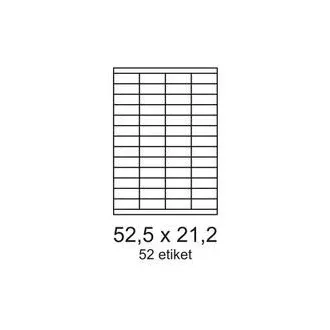 Etikety 52,5x21,2mm 52 etikiet na archu 100listov Smartline
