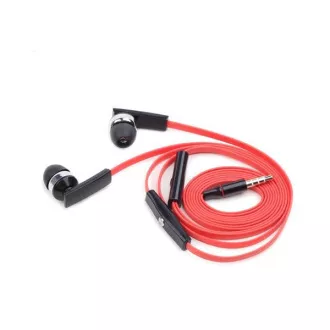GEMBIRD slúchadlá s mikrofónom MHS-EP-OPO pre MP3, plochý kábel, čierna
