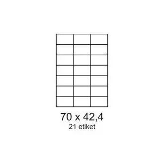 Etikety 70x42, 3mm 21 etikiet na archu 100 listov Smartline