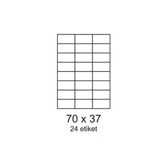 Etikety 70x37mm 24 etikiet na archu 100 listov Smartline