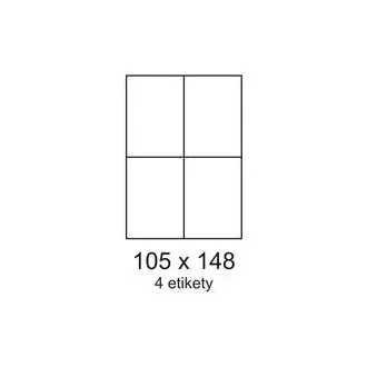 Etikety 105x148,5mm 4etikety na archu 100listov Smartline Etikety 105x148,5mm 4etikety na archu 100listov Smartline