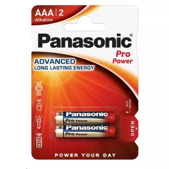 PANASONIC Alkalické batérie Pro Power LR03PPG/2BP AAA 1, 5V (Blister 2ks)