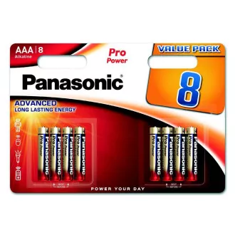PANASONIC Alkalické batérie - Pre Power AAA 4+4F 1, 5V balenie - 8ks