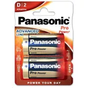 PANASONIC Alkalické batérie Pre Power LR20PPG/2BP D 1, 5V (Blister 2ks)