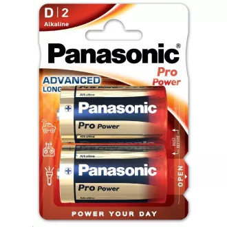 PANASONIC Alkalické batérie Pre Power LR20PPG/2BP D 1, 5V (Blister 2ks)