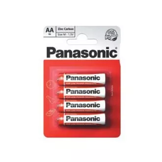PANASONIC Zinkouhlíkové batérie Red Zinc R6RZ/4BP EU AA 1, 5V (Blister 4ks)