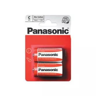 PANASONIC Zinkouhlíkové batérie Red Zinc R14RZ/2BP EU C 1, 5V (Blister 2ks)