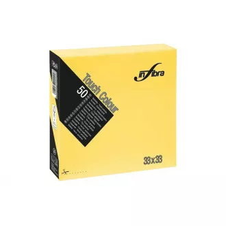 Obrúsky papierové INFIBRA 2vrs. 33x33cm žlté 50ks