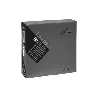 Obrúsky papierové INFIBRA 2vrs. 33x33cm čierne 50ks