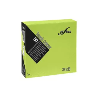 Obrúsky papierové INFIBRA 2vrs. 33x33cm limetka 50ks