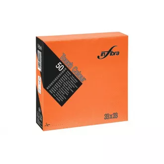 Obrúsky papierové INFIBRA 2vrs. 33x33cm oranžová 50ks