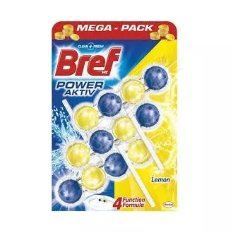 Bref Power Aktív WC záves guličky Lemon 3x50g