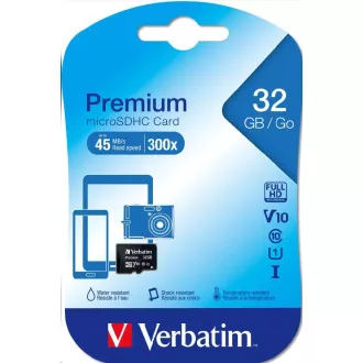 VERBATIM MicroSDHC karta 32GB Premium, U1