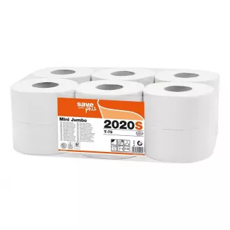 Toaletný papier Jumbo 195mm 2vrs. Celtex S-Plus biely 12ks / predaj celé balenie 12rolí