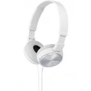 SONY stereo slúchadlá MDR-ZX310, biela