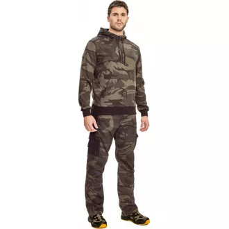 CRAMBE mikina s kapucňou camouflage L