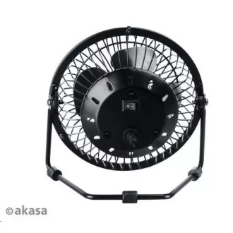 AKASA stolný ventilátor 4", 150 x 160 x 85mm, napájanie z USB portu, hliníkové lopatky AKASA stolný ventilátor 4", 150 x 160 x 85mm, napájanie z USB portu, hliníkové lopatky