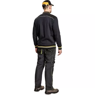 KNOXFIELD polo mikina antracit/červená M