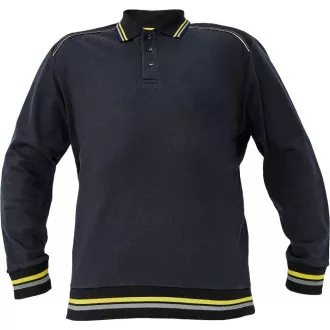 KNOXFIELD polo mikina antracit/žltá S