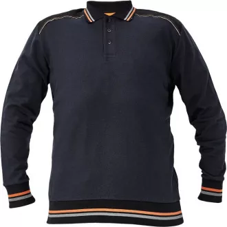 KNOXFIELD polo mikina antracit/žltá S