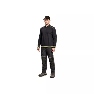 KNOXFIELD polo mikina antracit/žltá L