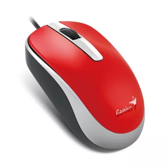 GENIUS myš DX-120, drôtová, 1200 dpi, USB, červená