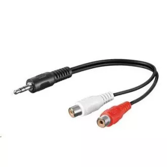 PREMIUMCORD Kábel audio 3, 5mm Jack - 2x Cinch 20cm (M/F, stereo)