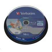 VERBATIM BD-R SL Datalife HTL (10-pack) Blue-Ray/Spindle/6x/25GB Wide Printable