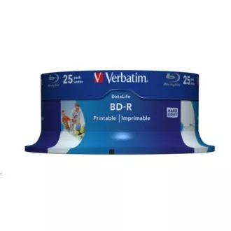 VERBATIM BD-R SL Datalife HTL (25-pack) Blue-Ray/Spindle/6x/25GB Wide Printable