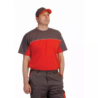 DESMAN tričko šedá/oranžová XL