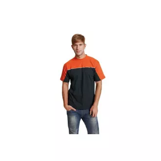 EMERTON tričko čierna/oranžová S