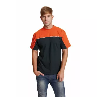 EMERTON tričko čierna/oranžová 2XL