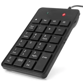 C-TECH klávesnica numerická KBN-01, 23 kláves, USB slim black C-TECH klávesnica numerická KBN-01, 23 kláves, USB slim black