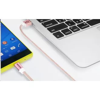 ADATA Micro USB kábel - USB A 2.0, 100cm, ružový
