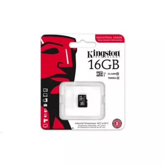Kingston 16GB microSDHC UHS-I Industrial Temp Card Single Pack (bez adaptéra)