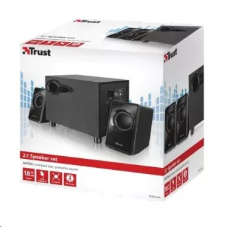 TRUST Reproduktory 2.1 Avora Subwoofer Speaker Set - black