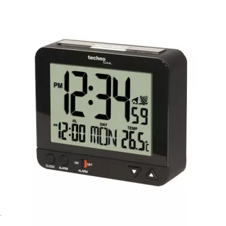 TechnoLine WT 195 - digitálny budík čierny s teplomerom