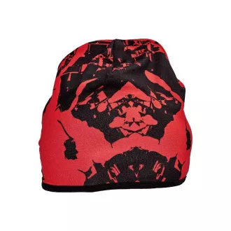 KIRWEE čiapka pleten šedá/červená XL/XXL