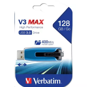 VERBATIM Flash Disk 128GB V3 MAX, USB 3.0, modrá