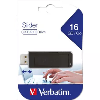 VERBATIM USB Flash Disk Store 'n' Go SLIDER 16GB - čierna