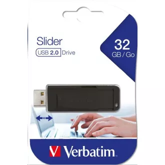 VERBATIM Flash Disk 32GB Store 'n' Go Slider, čierna