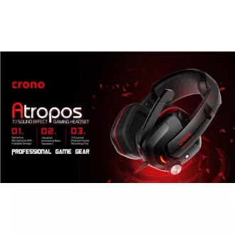 CRONO herné slúchadlá Atropos, USB, 7.1 Sound Effect