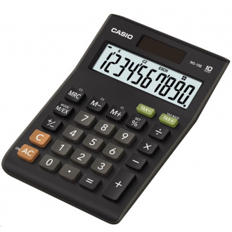 CASIO kalkulačka MS 10 B, čierna, stolná, desaťmiestna