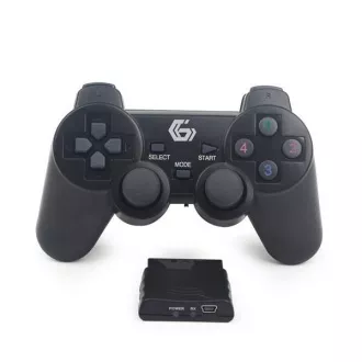 GEMBIRD gamepad JPD-WDV-01, vibračný, bezdrôtový, PC/PS2/PS3, USB GEMBIRD gamepad JPD-WDV-01, vibračný, bezdrôtový, PC/PS2/PS3, USB