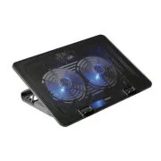 EVOLVEO Chladiaca podložka pre NTB A101, až 17", 2x 120mm Ventilátor, Modré podsvietenie, čierna