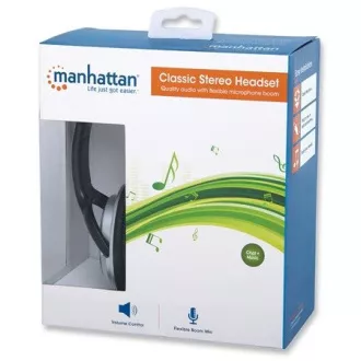 MANHATTAN Slúchadlá s mikrofónom Classic Stereo Headset MANHATTAN Slúchadlá s mikrofónom Classic Stereo Headset