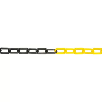 JSP Reťaz plast 6mm/25m čierna/žltá